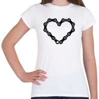 printfashion Chain heart - Női póló - Fehér
