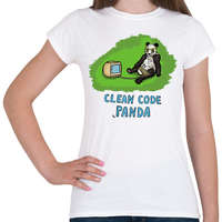 printfashion clean code panda - Női póló - Fehér