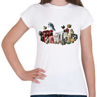printfashion Minecraft állatok - Női póló - Fehér