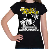 printfashion Chuck Norris látja magát aludni - Női póló - Fekete