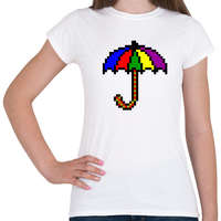 printfashion Esernyő pixel - Női póló - Fehér
