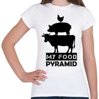 printfashion My food pyramid - Női póló - Fehér