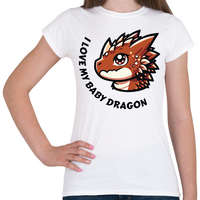 printfashion I love my baby dragon - Női póló - Fehér