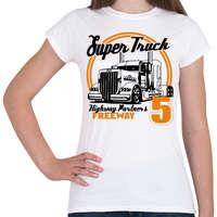 printfashion Super Truck Highway - Női póló - Fehér