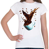 printfashion Kávé robbanás - Női póló - Fehér