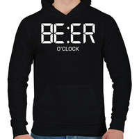 printfashion beer oclock - Férfi kapucnis pulóver - Fekete