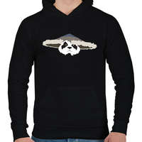 printfashion Pandaren - Férfi kapucnis pulóver - Fekete