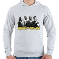 printfashion Brooklyn Nine-nine B&W - Férfi kapucnis pulóver - Sport szürke