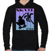 printfashion Skate extreme sport - Férfi kapucnis pulóver - Fekete