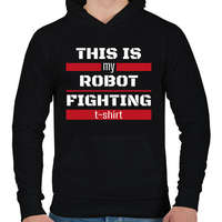 printfashion Robot fighting t-shirt - Férfi kapucnis pulóver - Fekete