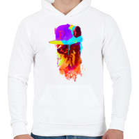 printfashion Foxeys favourite cap - Férfi kapucnis pulóver - Fehér