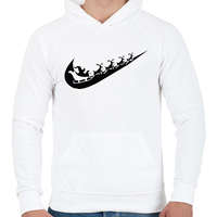 printfashion nike márkaparódia fekete - Férfi kapucnis pulóver - Fehér