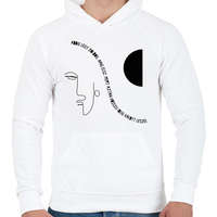 printfashion Addig légy boldog - Férfi kapucnis pulóver - Fehér