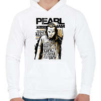 printfashion Pearl Jam - Férfi kapucnis pulóver - Fehér