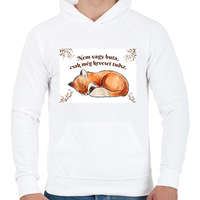 printfashion Kis Vuk - Nem vagy buta, csak még keveset tudsz. - Férfi kapucnis pulóver - Fehér