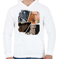 printfashion Best of Clint Eastwood - Férfi kapucnis pulóver - Fehér
