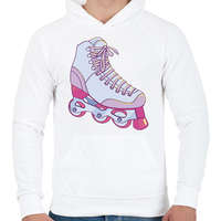 printfashion Görkorcsolya - Férfi kapucnis pulóver - Fehér