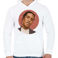 printfashion Asap Rocky - Férfi kapucnis pulóver - Fehér