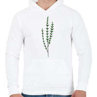 printfashion virág-010 - Férfi kapucnis pulóver - Fehér