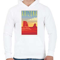 printfashion Arizona Vintage - Férfi kapucnis pulóver - Fehér
