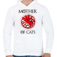printfashion Mother of Cats - Férfi kapucnis pulóver - Fehér