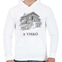 printfashion A viskó - Férfi kapucnis pulóver - Fehér