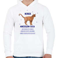 printfashion Ikrek - Abesszin cica - Férfi kapucnis pulóver - Fehér
