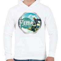 printfashion The Legend of Zelda: Tears of the Kingdom - Férfi kapucnis pulóver - Fehér