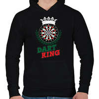 printfashion Dart King - Férfi kapucnis pulóver - Fekete