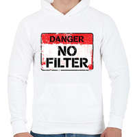 printfashion Filter nélkül! - Férfi kapucnis pulóver - Fehér