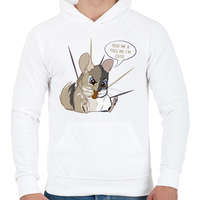 printfashion Feed me - Chinchilla - Férfi kapucnis pulóver - Fehér