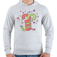 printfashion Ölelj szorosan - Férfi kapucnis pulóver - Sport szürke