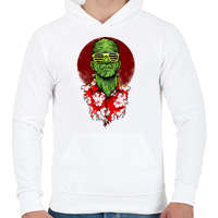 printfashion Frank nyaral - Férfi kapucnis pulóver - Fehér