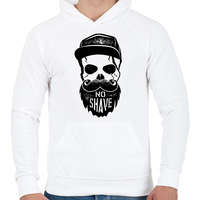 printfashion No Shave November - Férfi kapucnis pulóver - Fehér
