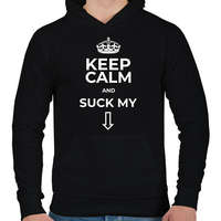 printfashion SUCK MY DCK - Férfi kapucnis pulóver - Fekete