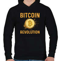 printfashion BITCOIN 4 EVER 41 - Férfi kapucnis pulóver - Fekete