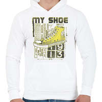 printfashion cipő - Férfi kapucnis pulóver - Fehér