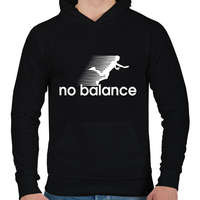 printfashion no balance - Férfi kapucnis pulóver - Fekete