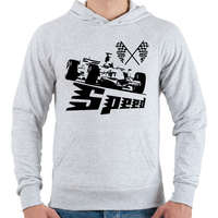printfashion Formula One Speed F1 - Férfi kapucnis pulóver - Sport szürke