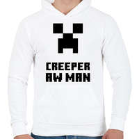 printfashion creeper aw man - Férfi kapucnis pulóver - Fehér