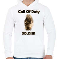 printfashion call of duty soldier - Férfi kapucnis pulóver - Fehér