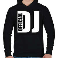 printfashion Official Dj - Férfi kapucnis pulóver - Fekete