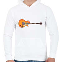 printfashion Les Paul Gitár - Férfi kapucnis pulóver - Fehér