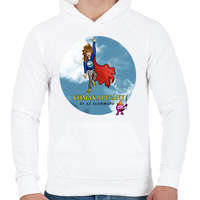 printfashion feltoltes - Férfi kapucnis pulóver - Fehér