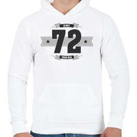 printfashion b-day-72-dark-lightgrey - Férfi kapucnis pulóver - Fehér