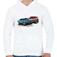 printfashion Roncsderbi - Férfi kapucnis pulóver - Fehér