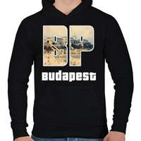 printfashion bp budapest - Férfi kapucnis pulóver - Fekete