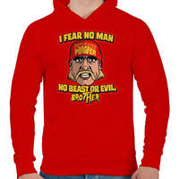 printfashion I fear no man - Férfi kapucnis pulóver - Piros