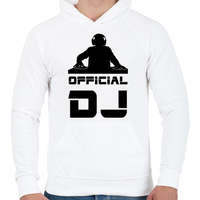printfashion official dj - Férfi kapucnis pulóver - Fehér