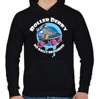 printfashion Roller Derby - Férfi kapucnis pulóver - Fekete